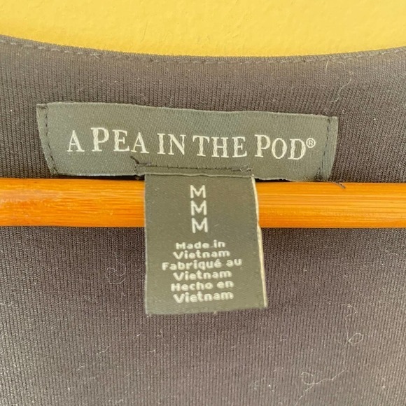 A Pea in the Pod Caftan Knit Maxi Maternity Dress M 8 10 Black - Picture 9 of 9